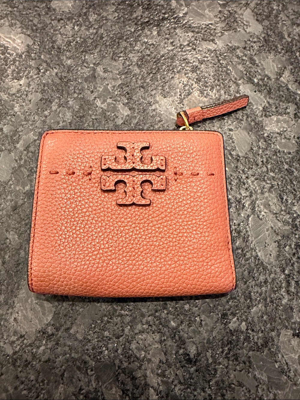 Tory Burch Dark Cider McGraw Bi-Fold Wallet